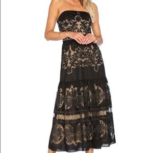 Midi black cocktail dress